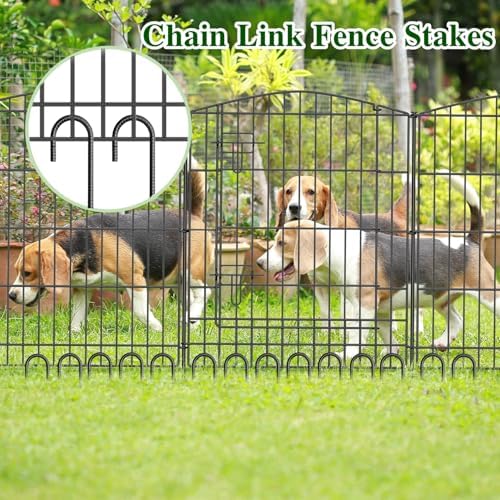 Rebar Stakes 16 Inch 20 Pack J Hook Ground Stakes Heavy Duty Tent Stakes Chain Link Fence Stakes with Chisel Point End Galvanized Steel Ground Anchors Metal Spikes Black Coated