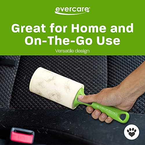 Evercare All Purpose Pet Hair Lint Roller, 100 Sheets – Reusable Sticky Roller for Pet Hair, Cat & Dog Hair Remover, Lint Remover, Pet Hair Remover for Furniture, Clothing & Cars