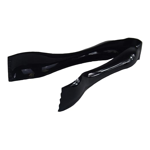 6" Serving Tong, Black, Durable Plastic, Disposable, 72 Count
