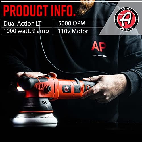 Adam's Polishes SK Pro 15mm Car Polisher Kit 7 Item- Professional Buffer Polisher for Car Detailing | Use W/Car Polish, Polishing Compound, or Car Scratch Remover | Car Wash Clay Bar Ceramic Coating