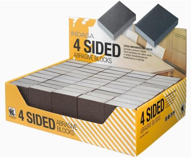 Indasa Four Sided Hand Sanding Foam Sponge Block (3200B Series) 150