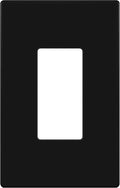 ENERLITES Screwless Decorator Wall Plates Child Safe Outlet Covers, Gloss Finish, Medium Size 1-Gang 4.88" H x 3.11" L, Unbreakable Polycarbonate Thermoplastic, SI8831M-BK, Black