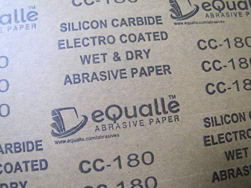 180 Grit Sandpaper Sheets 9 x 11 in Silicon Carbide, Pack of 10 for Medium Surface Prep, Wood Smoothing, Metal Scuffing, Paint Refinishing, Drywall Repair, Furniture, Automotive Wet Dry Use