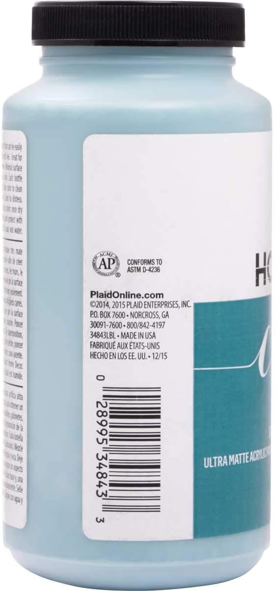 FolkArt 34843 Home Decor Chalk Furniture & Craft Paint in Assorted Colors, 16 ounce, Cascade