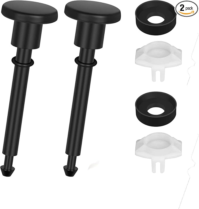 2 Set Tub Spout Diverter Repair Kit, Bathroom Shower Bathtub Leaky Faucet Repair Replacement Parts, Includes 2 Diverter Valve Stems, 2 Gates Seals and 2 Cup (Matte Black)