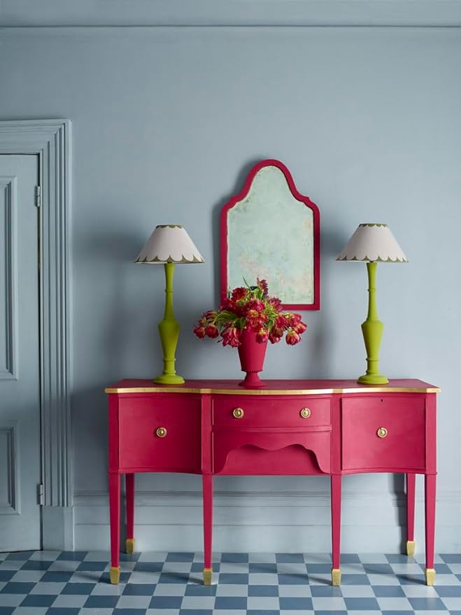 Annie Sloan Chalk Paint® (Capri Pink, 1 Litre/33.8 Fl Oz) a unique decorative paint for furniture, cabinets and home décor with no sanding or priming