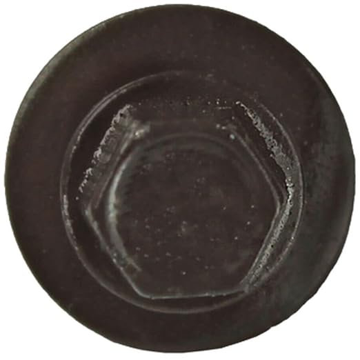 10 x 1-1/2" Dark Bronze Metal Roofing Screws - Hex Washer Head- Self-Starting/Tapping - EPDM Washer. 8 X 250 Bags - 2,000 Screws