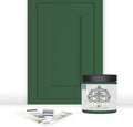 ALL-IN-ONE Paint by Heirloom Traditions, Trinity (Green), 8oz Sample - Durable cabinet and furniture paint. Built in primer and top coat, no sanding needed. Includes our 30 featured color card.