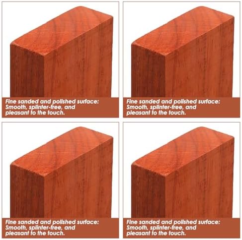 4 Pcs Padauk Lumber Board Padauk Exotic Wood, 3/4" X 2" X 18"