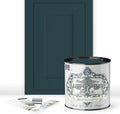 ALL-IN-ONE Paint by Heirloom Traditions, Mediterranean (Blue Teal), Quart - Durable cabinet and furniture paint. Built in primer and top coat, no sanding needed. Includes our 30 featured color card.