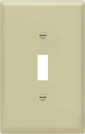 ENERLITES Toggle Light Switch Wall Plate, Gloss Finish, Midway Size 1-Gang 4.88" x 3.11", Unbreakable Polycarbonate Thermoplastic, UL Listed, 8811M-I, Ivory