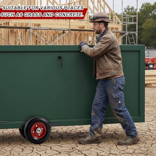 2 Pack Moving Panel Dolly, Door Dolly 440 Lbs / 200 Kg Load Capacity, up to 2.76'' Width Capacity, Heavy Duty Cart with 8'' Solid Rubber Wheels, Steel Mover for Wood, Plywood, Door, Fence