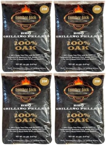 Lumber Jack 100% Oak Wood BBQ Grilling Pellets (80)