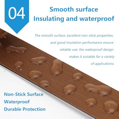 PTFE Heat Resistant Tape Self-Adhesive PTFE Teflon Fabric Tape Suitable for Component Repair, Thickness 0.13Mm,Width：19mm