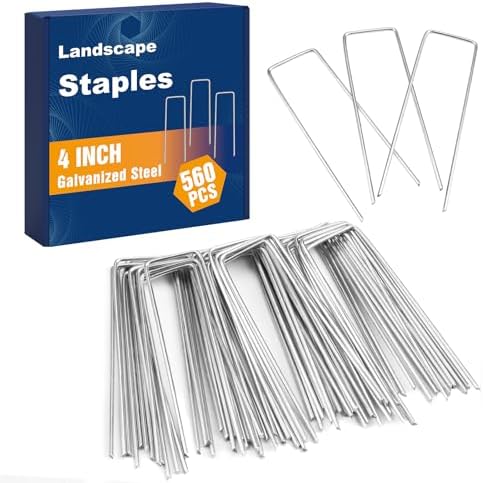 Whonline 560 Pack Landscape Staples 4 Inch, 12 Gauge Garden Staples