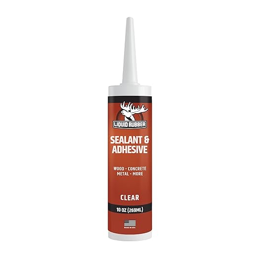 Liquid Rubber Caulk - Hybrid Silicone Adhesive and Protective Sealant, Clear, 1 Pack