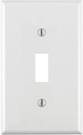 Leviton 1-Gang Toggle Device Switch Wallplate, Standard Size, Thermoplastic Nylon, Device Mount, 80701-W, White