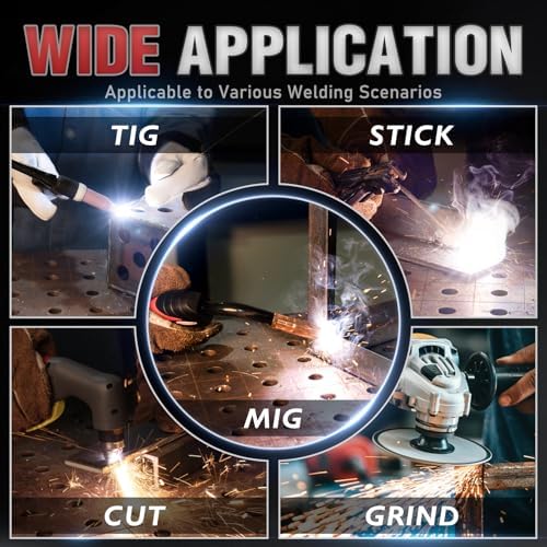 YESWELDER Welding Helmet with Rechargeable Fan and Work Light