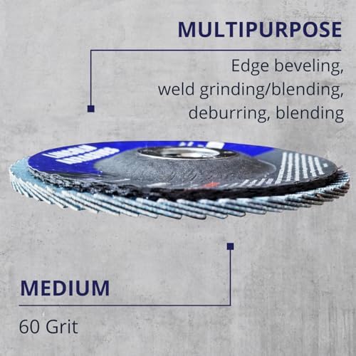 200-Pack Flap Disc 60 Grit 4.5" x 7/8" Sanding Discs