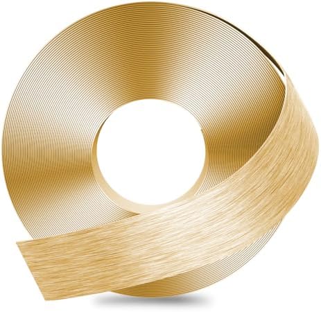 GSCIT Club Gold Edge Banding, 2 Inch x 50ft Aluminum Brushed Edge Banding PVC Edge Trim for Cabinet Repair Furniture