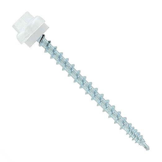 Fasteners Plus ST Fastening ZXL Woodbinder Metal-to-Wood #10 x 2-1/2" Bright White Screws with EPDM Rubber Washer, 250-Count - Designed for Metal Roofing and Siding Panels