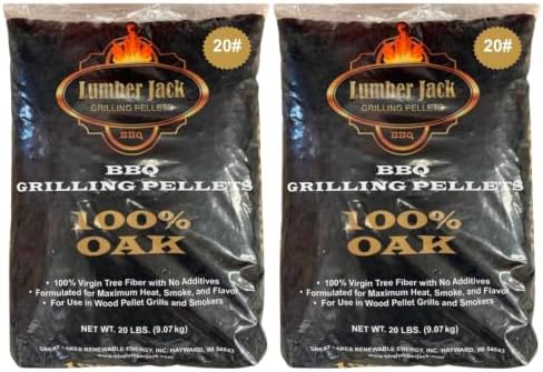 Lumber Jack 100% Oak Wood BBQ Grilling Pellets (40)