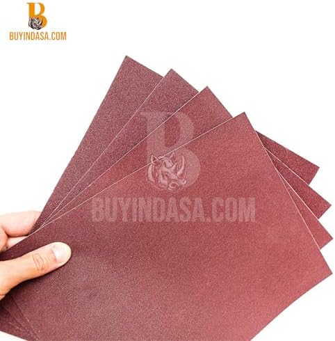 Indasa 50 PCS Redline Full Sheets 9"x11" Wet & Dry Sanding Sheets Series 6 – Rhynowet – 1000-Grit – Waterproof Latex Backing
