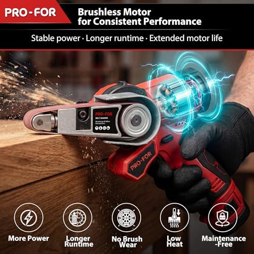 12V Brushless Combination Power Tool Kit, 3-in-1 Cordless Multi-Head System with Mini Chainsaw, Belt Sander, Blower, Interchangeable Heads for DIY & Home Workshop