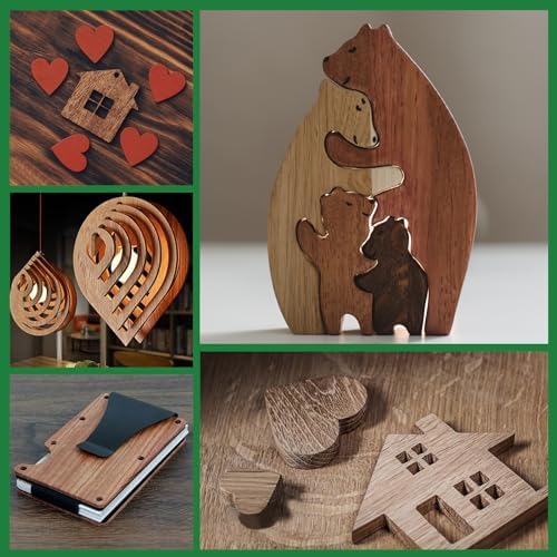 18 Pack Walnut Plywood Sheets 12x12x1/8 Inch,3mm Plywood for Laser Cutting & Engraving,Unfinished Wood for Crafts,Wood Burning,Architectural Models