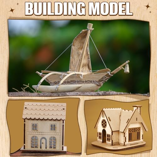 Riakrum Basswood Sheets Plywood Board Unfinished Wood Boards for Crafts for DIY Laser Projects Architectural Mini House Building Hobby Model Making(16 x 16 x 1/16 Inch,36)