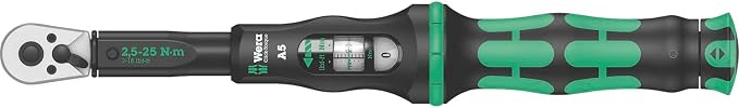 Wera 05075604001 CLICK-TORQUE A 5 TORQUE WRENCH WITH REVERSIBLE RATCHET, 2.5-25 NM, 1/4" X 2.5-25 NM