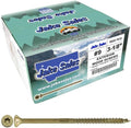 Jake Sales #9 x 3-1/8" Bronze Coated Multipurpose Wood Screw Torx/Star Drive Flat Head (Full Box ~1,800 Screws) Exterior Coated - ACQ Compatible Wood Screws