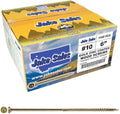Jake Sales #10 X 6 Gold Star Wood Screw Torx/Star Drive Flat Head (Full Box - 1,100 Screw Count) - Multipurpose Torx/Star Drive Wood Screws
