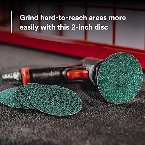 3M Green Corps Roloc Disc, 36527, 80 grit, 2 in, 25 Discs