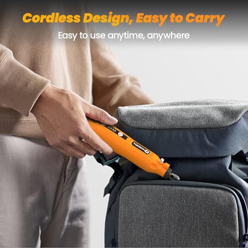 HARDELL Mini Cordless Rotary Tool 4V Orange Black