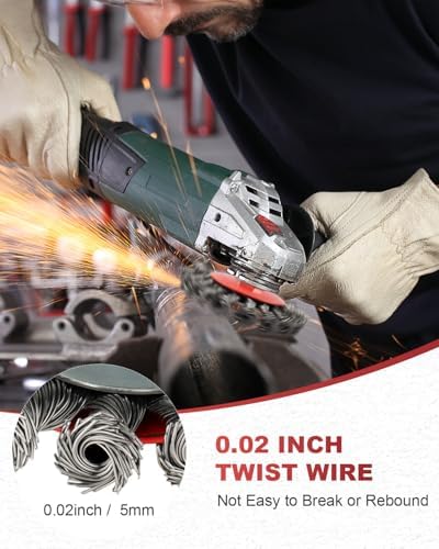 Rocaris 36 Pack 4 Inch Wire Wheel Brush for 4 1/2 Angle Grinder