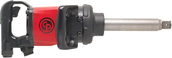 Chicago Pneumatic CP7782-6 Air Impact Wrench (1 Inch), 6 Inch Ext. Anvil, Air Gun Industrial Repair & Assembly Tool, D-Handle , Pinless Rocking Dog, Max Torque Output 1920 ft. lbf/2600 Nm, 5200 RPM