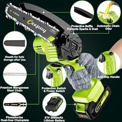CEEPUY Mini Chainsaw Cordless,[2026 Upgraded] Electric Saw Gifts for Men Dad Husband Gardener, Cool Gadgets for Men 2026, Stocking Stuffers for for Women