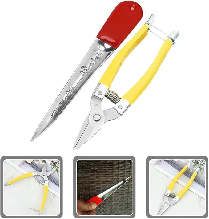 Operitacx 1 Set of Wicker Weaving Tool Metal Prying Tool Wicker Repair Patio Rattan Prying Basket Repair