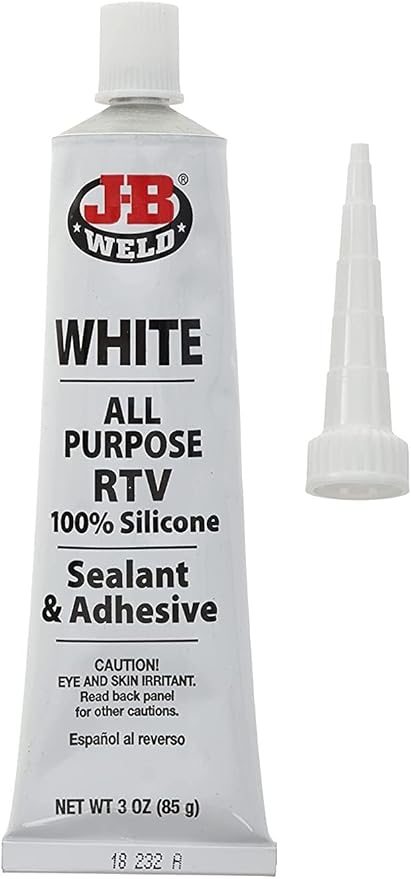 J-B Weld 31312 White All-Purpose RTV Silicone Sealant and Adhesive - 3 oz.