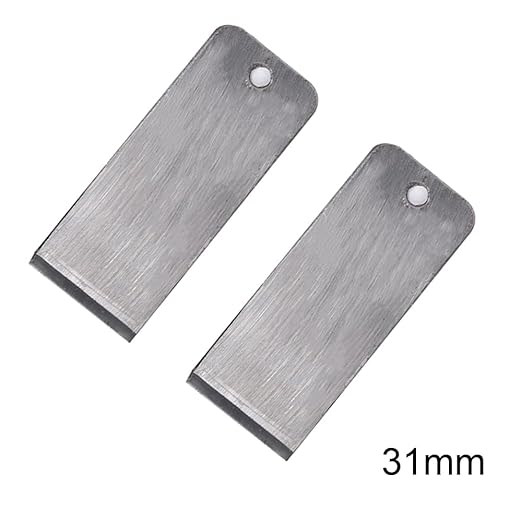 2 Pack 31MM / 1.22'' Wide Replacement Plane Iron Blade for Mini Woodworking Hand Planes Edge Trimming Bench Planer Carpentry Saw Blades…