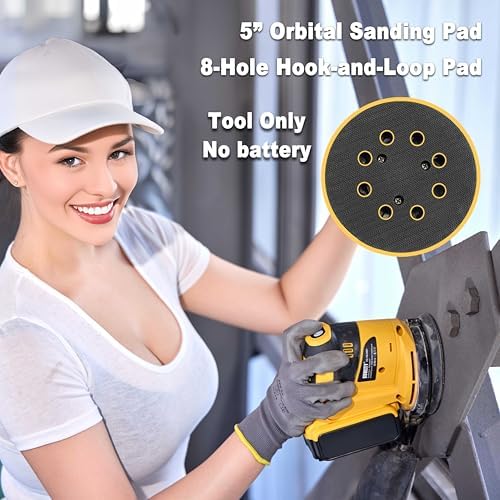 Cordless Random Orbital Sander for DEWALT 20v Battery(No Battery)