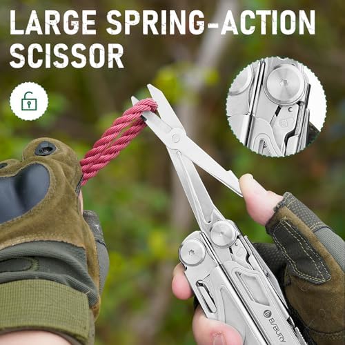 BIBURY Multitool Pliers with 440A Knife & Full Size Scissors, BI2045