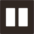 ENERLITES Screwless Decorator Wall Plates Child Safe Outlet Covers, Gloss Finish, Midway Size 2-Gang 4.88" H x 4.92” L, Unbreakable Polycarbonate Thermoplastic, SI8832M-BR, Brown