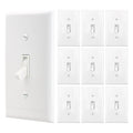 Baomain 10-Pack 15 Amp Toggle Light Switch with Wall Plate, 3-Way, Residential/Commercial Grade, On/Off Switch, Glossy White, UL Certified