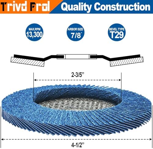 Flap Discs 4 1/2" for Angle Grinder Disc - Trivd Frol 4 1/2" Flap Disc