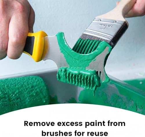 VOOMEY 5-in-1 Paint Roller Cleaner Tool with Hammer Base & Brush Comb