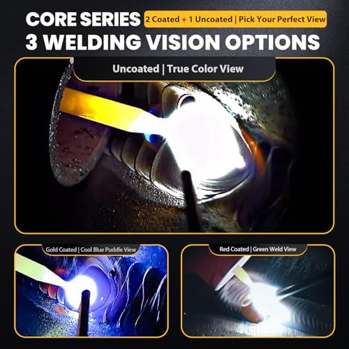 Core Series HD Shade 10 Auto Darkening Welding Lens 2"x4 1/4", Slim 0.2" True Color Welding Lens with Natural View for Pancake & Sugar Scoop Welding Hoods