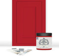 ALL-IN-ONE Paint by Heirloom Traditions, Monarchy (Primary Red), 8oz Sample - Durable cabinet and furniture paint. Built in primer and top coat, no sanding needed. Includes our 30 featured color card.
