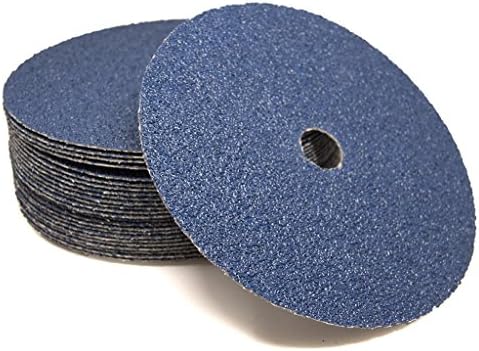 Benchmark Abrasives 7 Inch Sanding Discs Zirconia Resin Fiber Grinding Disc for Grinding, Stripping on Wood, Fiberglass, Steel, Metal, 7/8" Arbor Angle Grinder Sanding Disc, 25 Pack - 36 Grit